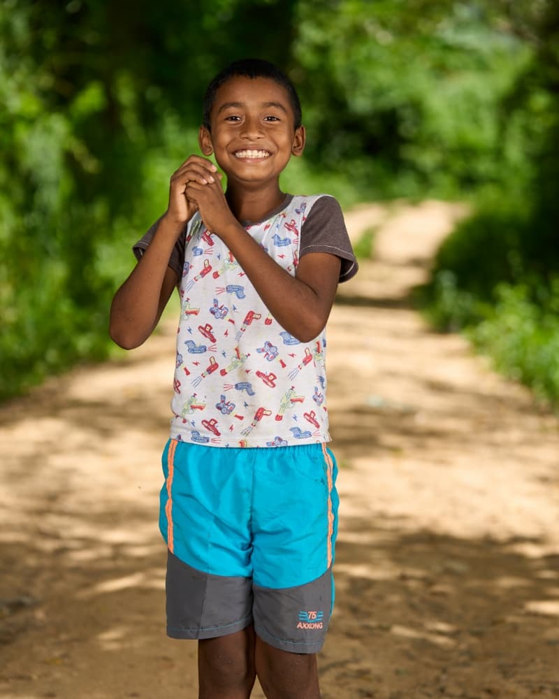 Child from a partner community